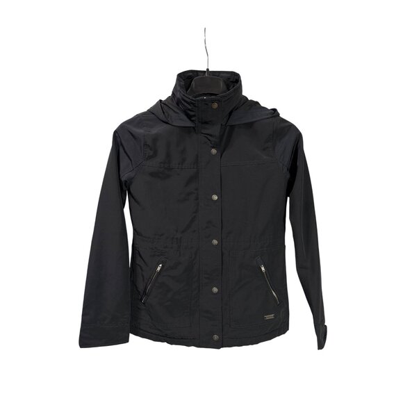 Abercrombie & Fitch Black Hooded Technical Jacket S Fleece Lined Utility - Picture 1 of 4